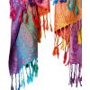 imageFashion Womens Silk Scarf Luxury Satin Shawl WrapsPurple