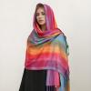 imageFashion Womens Silk Scarf Luxury Satin Shawl WrapsRed
