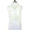 imageGoood Times Fashion Womens Silk Scarf Luxury Satin Shawl WrapsSolid Ivory Scarf