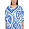 imagePlus Size Women Kaftan Dress Kimono Sleeve Casual Maxi Dresses Beach Cover Up for LadiesBlue