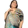 imagePlus Size Women Kaftan Dress Kimono Sleeve Casual Maxi Dresses Beach Cover Up for LadiesMulti