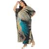 imagePlus Size Women Kaftan Dress Kimono Sleeve Casual Maxi Dresses Beach Cover Up for LadiesMulti