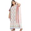 imagePlus Size Women Kaftan Dress Kimono Sleeve Casual Maxi Dresses Beach Cover Up for LadiesMulticolor Floral  Geometric