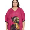 imagePlus Size Women Kaftan Dress Kimono Sleeve Casual Maxi Dresses Beach Cover Up for LadiesRed