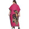 imagePlus Size Women Kaftan Dress Kimono Sleeve Casual Maxi Dresses Beach Cover Up for LadiesRed