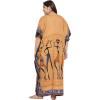 imagePlus Size Women Kaftan Dress Kimono Sleeve Casual Maxi Dresses Beach Cover Up for LadiesYellow Lady Tribal Caftans