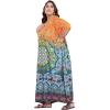 imageWomen Plus Size Caftan Dress Polyester Evening Maxi Gown Dresses Kimono Sleeve for Party KaftanMulti Caftan Cover Up