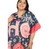 imageWomen Plus Size Caftan Dress Polyester Evening Maxi Gown Dresses Kimono Sleeve for Party KaftanNavy Blue
