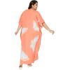 imageWomen Plus Size Caftan Dress Polyester Evening Maxi Gown Dresses Kimono Sleeve for Party KaftanOrange Wings