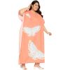imageWomen Plus Size Caftan Dress Polyester Evening Maxi Gown Dresses Kimono Sleeve for Party KaftanOrange Wings