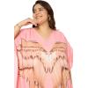 imageWomen Plus Size Caftan Dress Polyester Evening Maxi Gown Dresses Kimono Sleeve for Party KaftanPink Angel