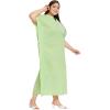 imageWomen Plus Size Kaftan Dress Evening Kimono Cover Up Maxi Dresses for Party WearNeon Green