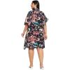 imageWomen Short Kaftan Plus Size Dress Comfortable Cotton Kimono Dresses for Casual WearBlack