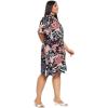 imageWomen Short Kaftan Plus Size Dress Comfortable Cotton Kimono Dresses for Casual WearBlack