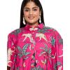 imageWomen Short Kaftan Plus Size Dress Comfortable Cotton Kimono Dresses for Casual WearDark Pink