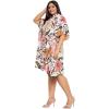 imageWomen Short Kaftan Plus Size Dress Comfortable Cotton Kimono Dresses for Casual WearMulti