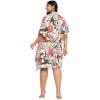 imageWomen Short Kaftan Plus Size Dress Comfortable Cotton Kimono Dresses for Casual WearMulti