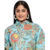 imageWomen Short Kaftan Plus Size Dress Comfortable Cotton Kimono Dresses for Casual WearSky Blue