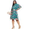 imageWomen Short Kaftan Plus Size Dress Comfortable Cotton Kimono Dresses for Casual WearTurquoise