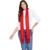 imageGoood Times Fashion Womens Silk Scarf Luxury Satin Shawl WrapsSolid Red Scarf