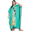 imagePlus Size Women Kaftan Dress Kimono Sleeve Casual Maxi Dresses Beach Cover Up for LadiesGreen Tribal