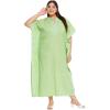 imageWomen Plus Size Kaftan Dress Evening Kimono Cover Up Maxi Dresses for Party WearNeon Green