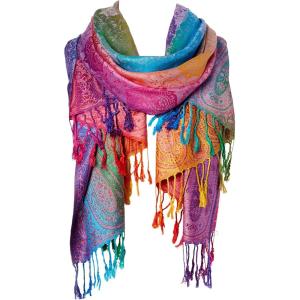 imageFashion Womens Silk Scarf Luxury Satin Shawl WrapsPurple
