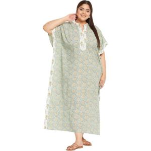 imageWomen Plus Size Kaftan Dress Evening Kimono Cover Up Maxi Dresses for Party WearSage Green
