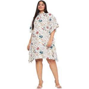 imageWomen Short Kaftan Plus Size Dress Comfortable Cotton Kimono Dresses for Casual WearWhite