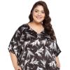imageCaftans for Women Plus Size Long Satin Pocket Kaftan Dress Beach Swimsuit Cover Up Maxi House DressesBlack  White