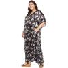 imageCaftans for Women Plus Size Long Satin Pocket Kaftan Dress Beach Swimsuit Cover Up Maxi House DressesBlack  White