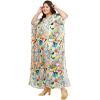 imageCaftans for Women Plus Size Long Satin Pocket Kaftan Dress Beach Swimsuit Cover Up Maxi House DressesMulticolor