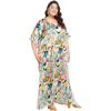 imageCaftans for Women Plus Size Long Satin Pocket Kaftan Dress Beach Swimsuit Cover Up Maxi House DressesMulticolor