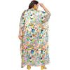 imageCaftans for Women Plus Size Long Satin Pocket Kaftan Dress Beach Swimsuit Cover Up Maxi House DressesMulticolor
