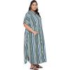imageKaftan Plus Size Women Dress Button Down Kimono Side Slit Maxi Dresses Two Side Pocket Caftan for Evening WearTeal  White