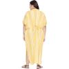 imageKaftan Plus Size Women Dress Button Down Kimono Side Slit Maxi Dresses Two Side Pocket Caftan for Evening WearYellow  White
