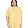 imageKaftan Plus Size Women Dress Button Down Kimono Side Slit Maxi Dresses Two Side Pocket Caftan for Evening WearYellow  White