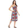 imagePolyester Summer Dress Floral Off Shoulder Evening Party Tube Dress for WomenRoyal Blue Floral