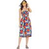 imagePolyester Summer Dress Floral Off Shoulder Evening Party Tube Dress for WomenRoyal Blue Floral