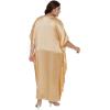 imageWomen Embroidery Kaftan Dress Satin Silk Plus Size Soft Embroidered African Caftan Maxi Dresses for LadiesApricot Gelato