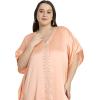 imageWomen Embroidery Kaftan Dress Satin Silk Plus Size Soft Embroidered African Caftan Maxi Dresses for LadiesApricot Tan