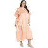 imageWomen Embroidery Kaftan Dress Satin Silk Plus Size Soft Embroidered African Caftan Maxi Dresses for LadiesApricot Tan