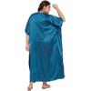 imageWomen Embroidery Kaftan Dress Satin Silk Plus Size Soft Embroidered African Caftan Maxi Dresses for LadiesCorsair Blue