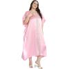 imageWomen Embroidery Kaftan Dress Satin Silk Plus Size Soft Embroidered African Caftan Maxi Dresses for LadiesCrystal Rose