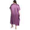imageWomen Embroidery Kaftan Dress Satin Silk Plus Size Soft Embroidered African Caftan Maxi Dresses for LadiesCyclamen