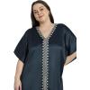 imageWomen Embroidery Kaftan Dress Satin Silk Plus Size Soft Embroidered African Caftan Maxi Dresses for LadiesDarkest Spruce