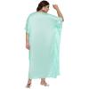 imageWomen Embroidery Kaftan Dress Satin Silk Plus Size Soft Embroidered African Caftan Maxi Dresses for LadiesIce Green