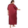 imageWomen Embroidery Kaftan Dress Satin Silk Plus Size Soft Embroidered African Caftan Maxi Dresses for LadiesJester Red