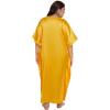 imageWomen Embroidery Kaftan Dress Satin Silk Plus Size Soft Embroidered African Caftan Maxi Dresses for LadiesLemon Chrome