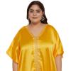 imageWomen Embroidery Kaftan Dress Satin Silk Plus Size Soft Embroidered African Caftan Maxi Dresses for LadiesLemon Chrome